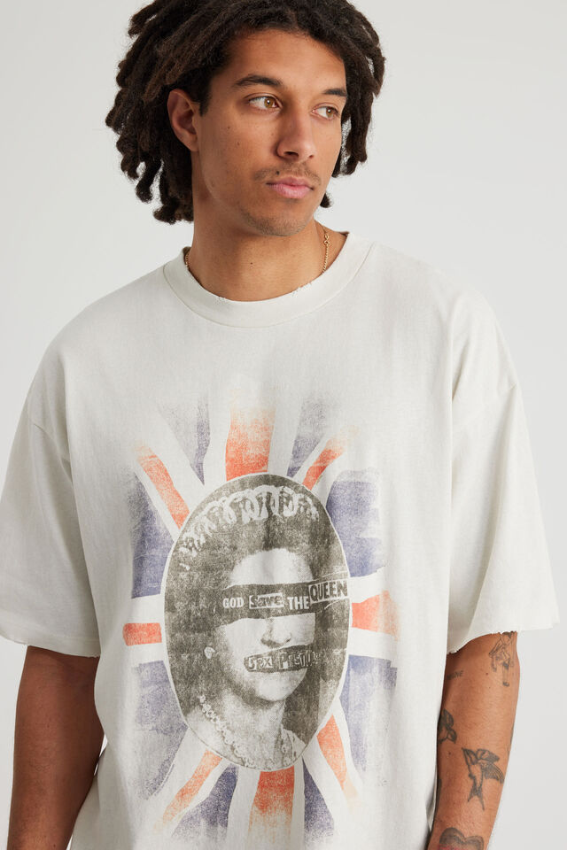 Archive Music Merch T Shirt, LCN BRA PUMICE/SEX PISTOLS