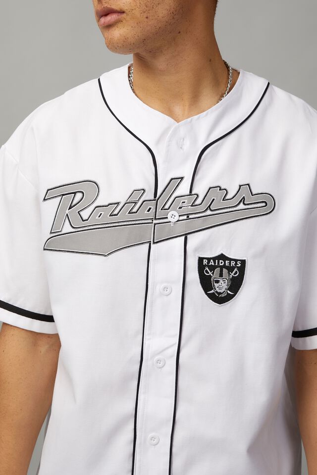Nfl Baseball Shirt, LCN NFL WHITE/CHEVY RAIDERS