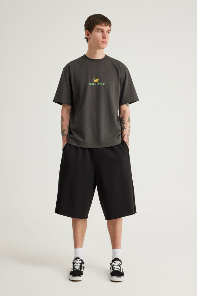 Half Half Heavyweight Core Fit Tshirt, HH SLATE/OUR TIME