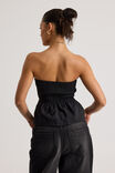 Ari Shirred Bandeau, BLACK - alternate image 3