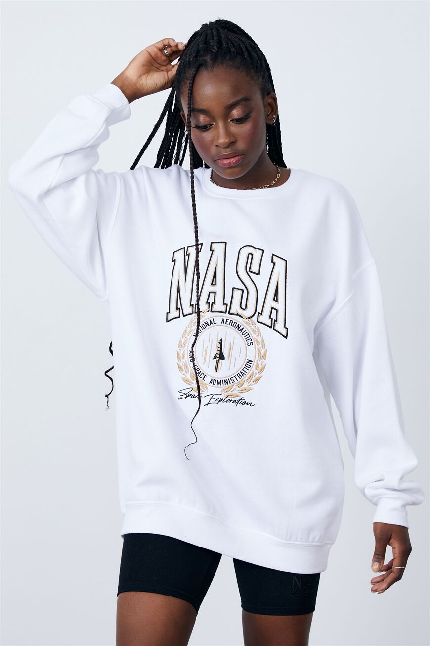 Lcn Nasa Oversized Graphic Crew