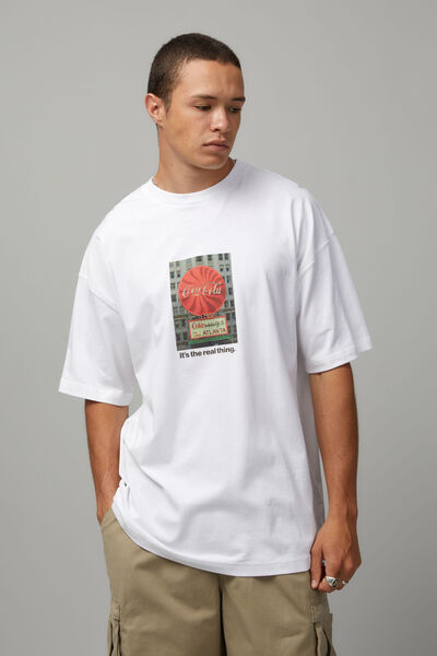 Oversized Pop Culture T Shirt, LCN COK WHITE/COKE ATLANTA