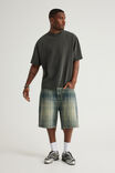 Notion Relaxed Baggy Denim Short, UNDERGROUND CHECK - example image 1