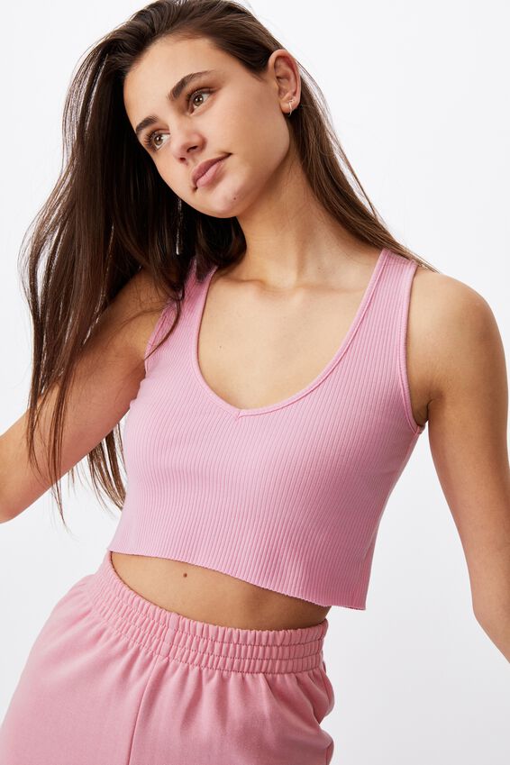 Deep V Tank, BABE PINK