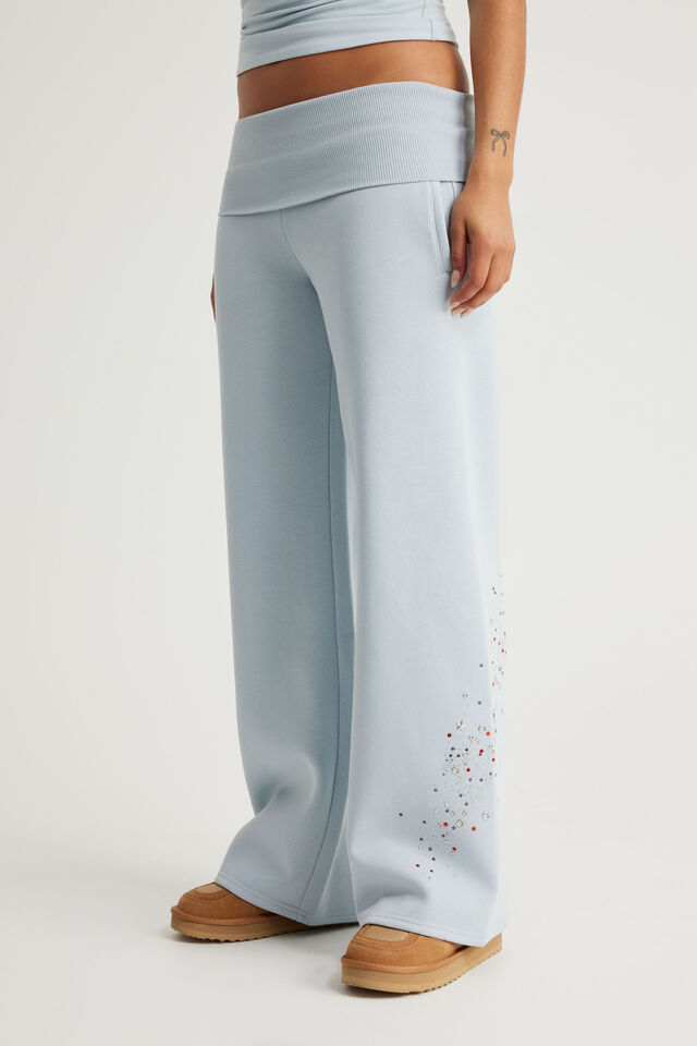 Wide Waistband Trackpant, NTN SEA BREEZE/MYSTIC MADNESS