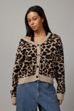 Freya Leopard Knit Cardigan, LEOPARD - alternate image 1