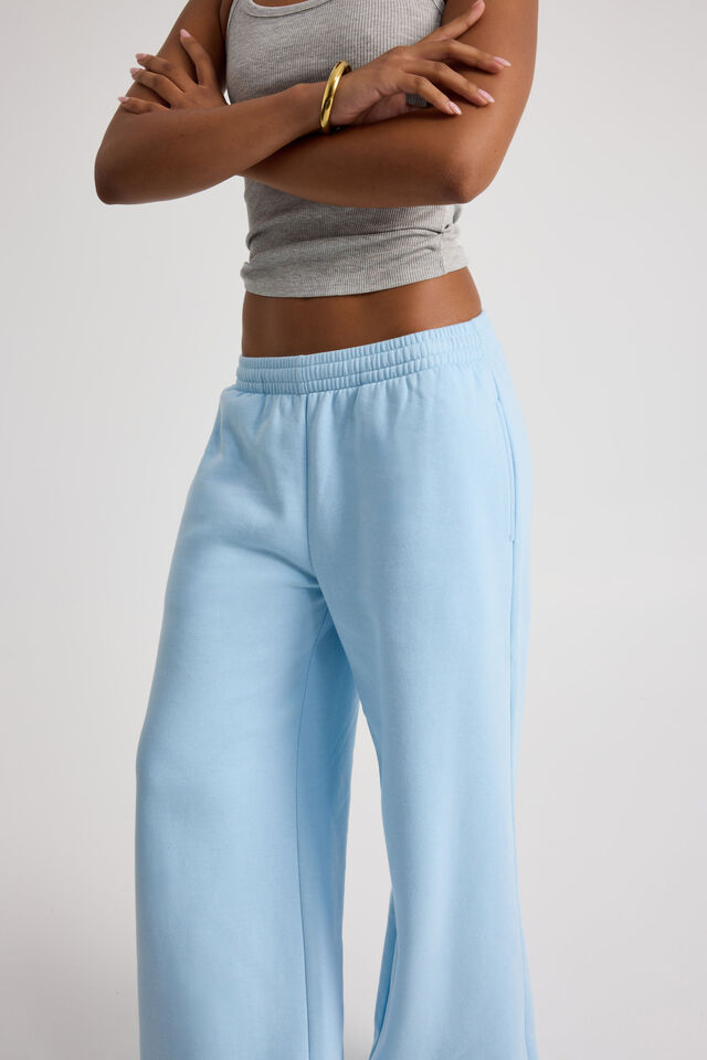 Classic Wide Leg Trackpant, AIRY BLUE