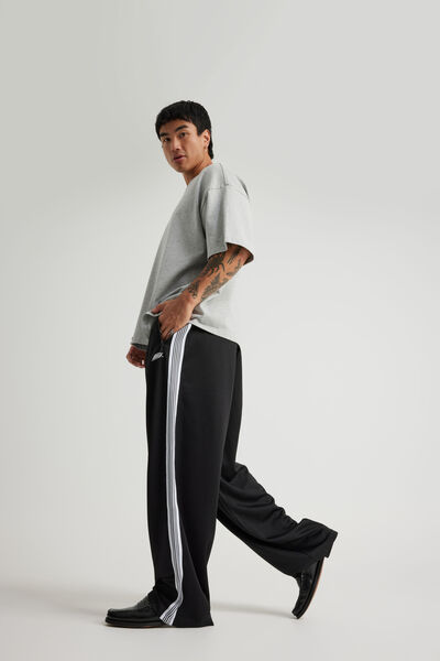 Open Gallery Wide Leg Track Pant, OG BLACK