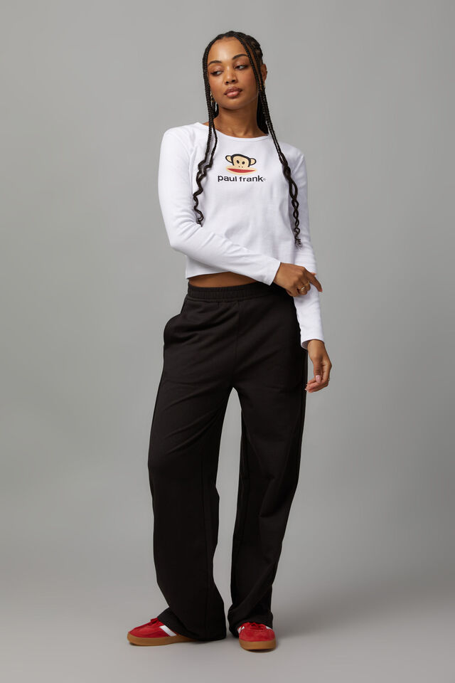 Paul Frank 90S Long Sleeve Graphic Tee, LCN PAU WHITE/PAUL FRANK