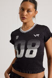 Shirred Fitted Sports Jersey, BLACK/08 - alternate image 4