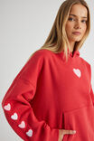 Harley Slouchy Hoodie, RANCH RED/BROKEN HEARTS CLUB - alternate image 4