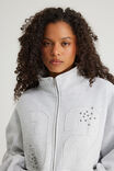 Open Gallery Funnel Neck  Zip Through, OG SILVER MARLE/GALLERY SPORT - alternate image 4