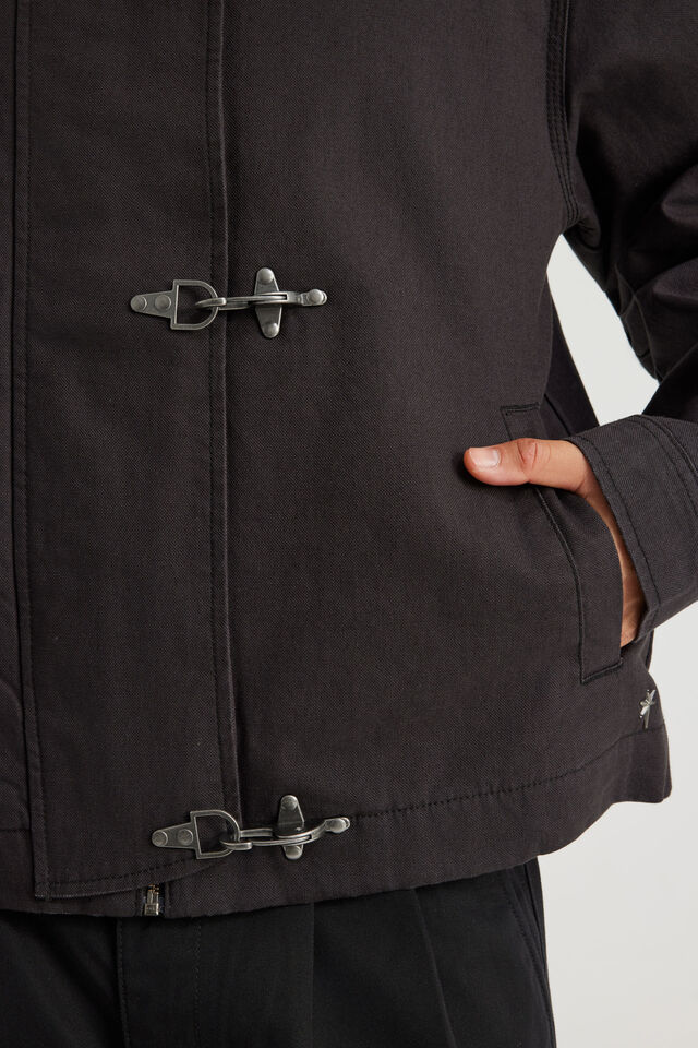 Notion Fireman Clasp Jacket, BLACK