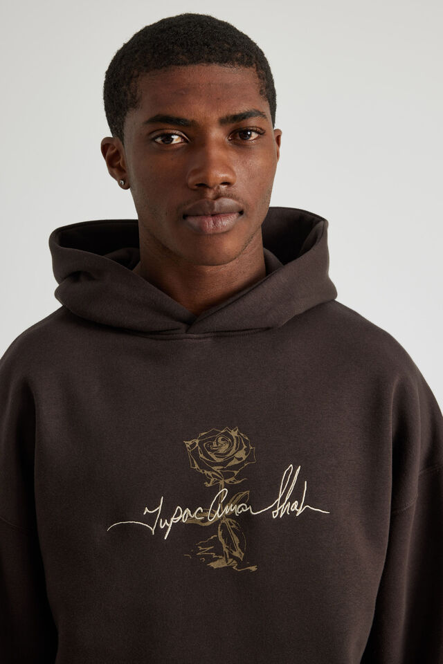 Music Merch Hoodie, LCN BRA CHOC TORTE/TUPAC ROSE