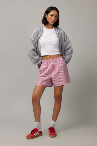 Tilly Boxer Short, PINK STRIPE