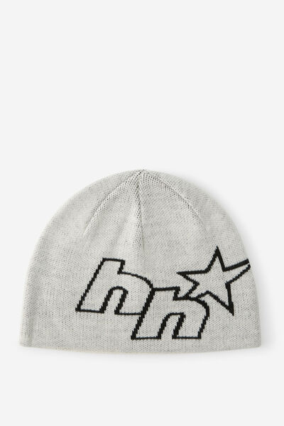 Half Half Beanie, BEIGE/BLACK