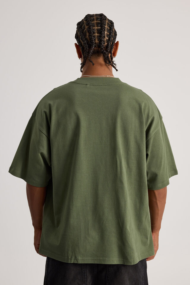 Half Half Heavyweight Box Fit Graphic Tshirt, HH CYPRESS GREEN/CLASSIC HALF HALF PILL
