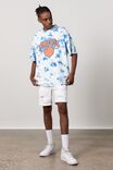 NBA NY Knicks Oversized T Shirt, LCN NBA BLUE TIE DYE/KNICK