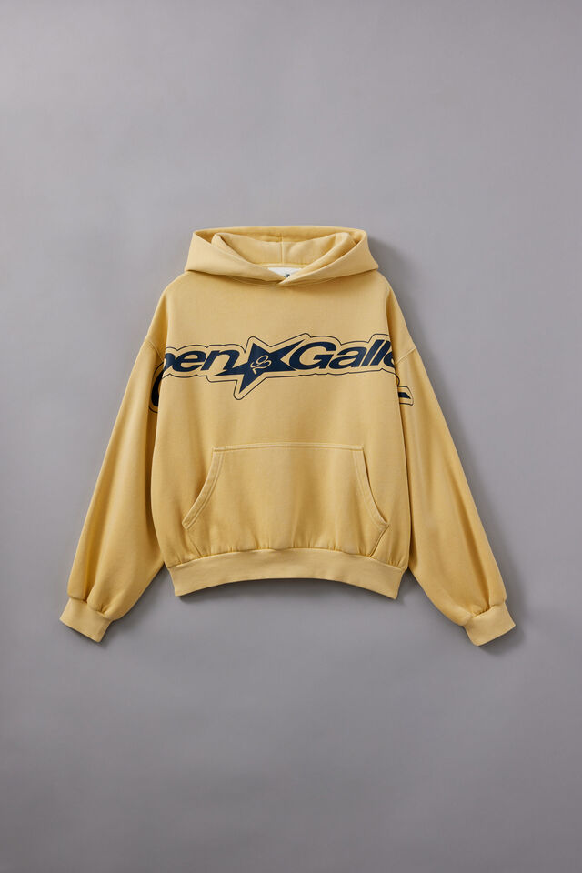 Open Gallery Boxy Hoodie, OG WASHED DAFFODIL/ADVENTURE