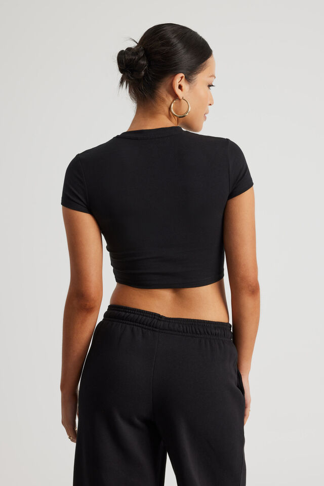 Fitted Graphic Tee, BLACK/LOVE MONEY