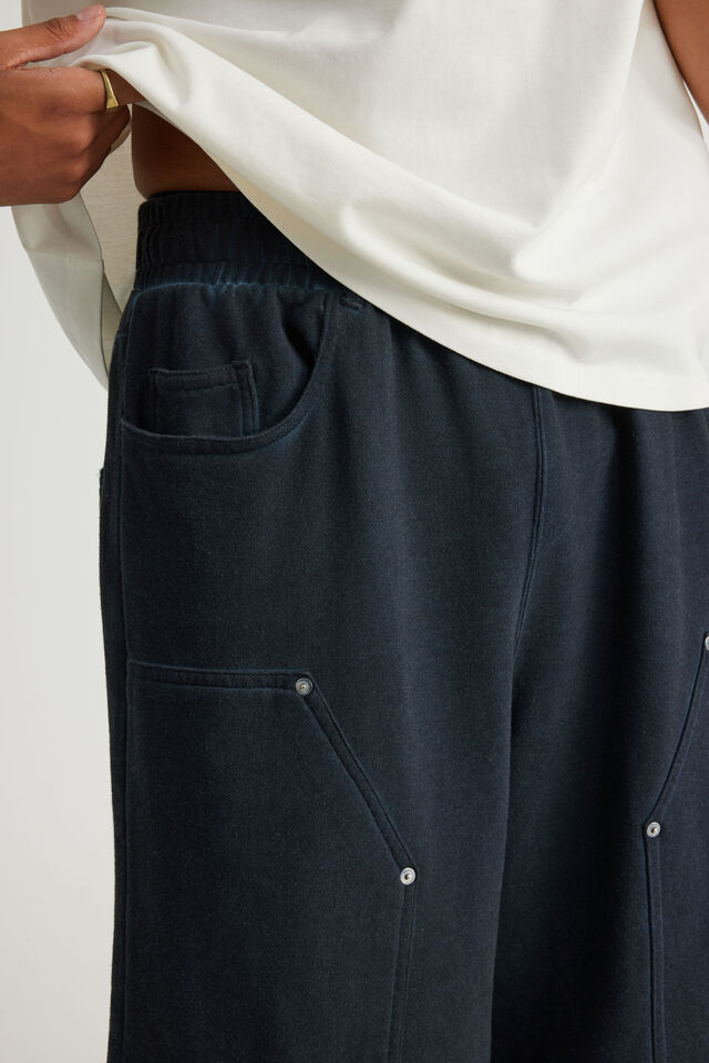 Authentics Baggy Track Short, NTN OIL WASH NAVY