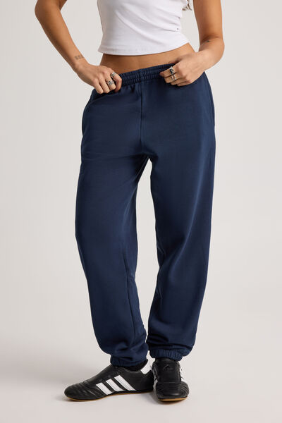 Cuffed Slouchy Trackpant, NAVY BLAZER
