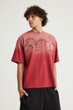 Notion Vintage Graphic Tshirt, NTN WASHED TUSCAN RED/SYMMETRICAL DRAGONS - example image 3