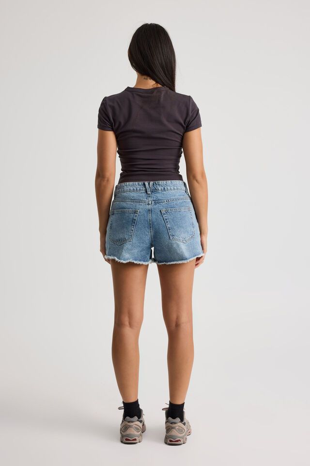 Street Cut Off Denim Short, VENICE BLUE