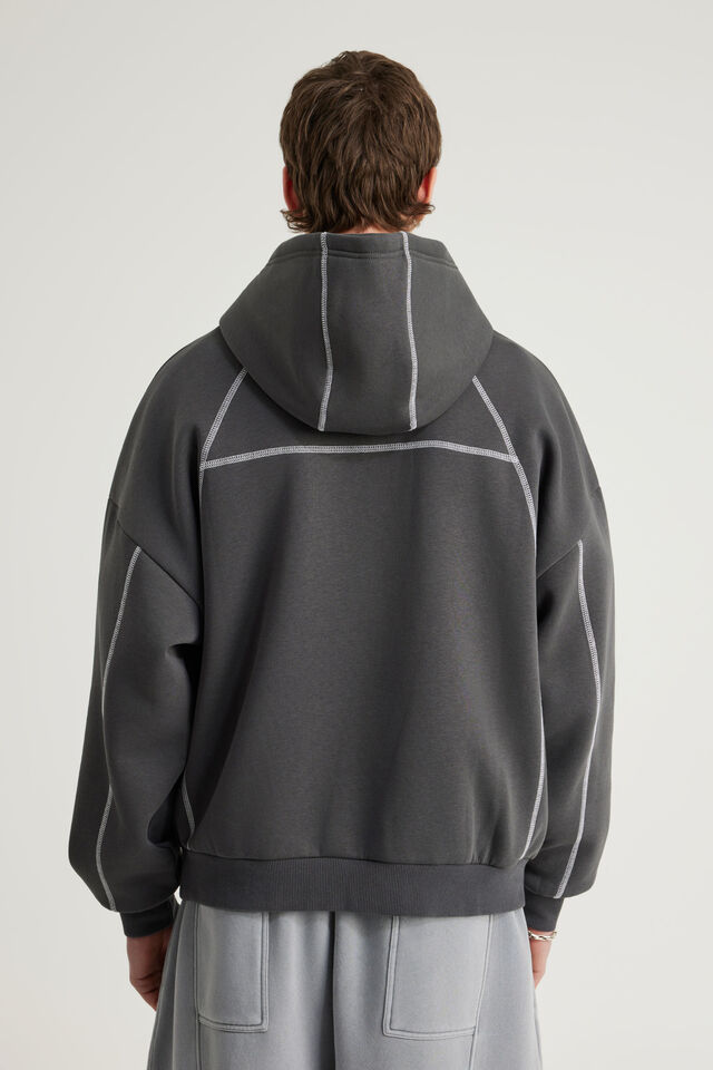 Half Half Hoodie, HH SLATE/PANEL
