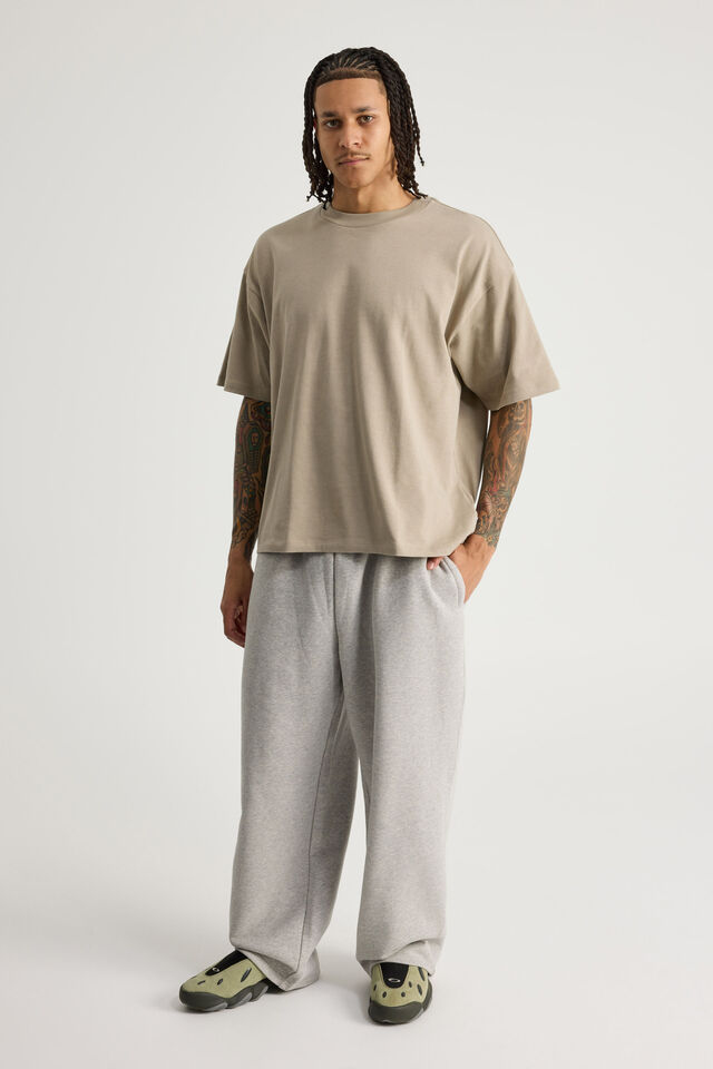 Authentics Heavy Weight Box Fit Tshirt, SUNBLEACHED KHAKI