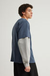 Half Half Heavyweight Core Fit Tshirt, HH ORION BLUE/SCRIBBLE - example image 3