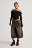 Shay Off Shoulder Long Sleeve Top, BLACK - alternate image 2