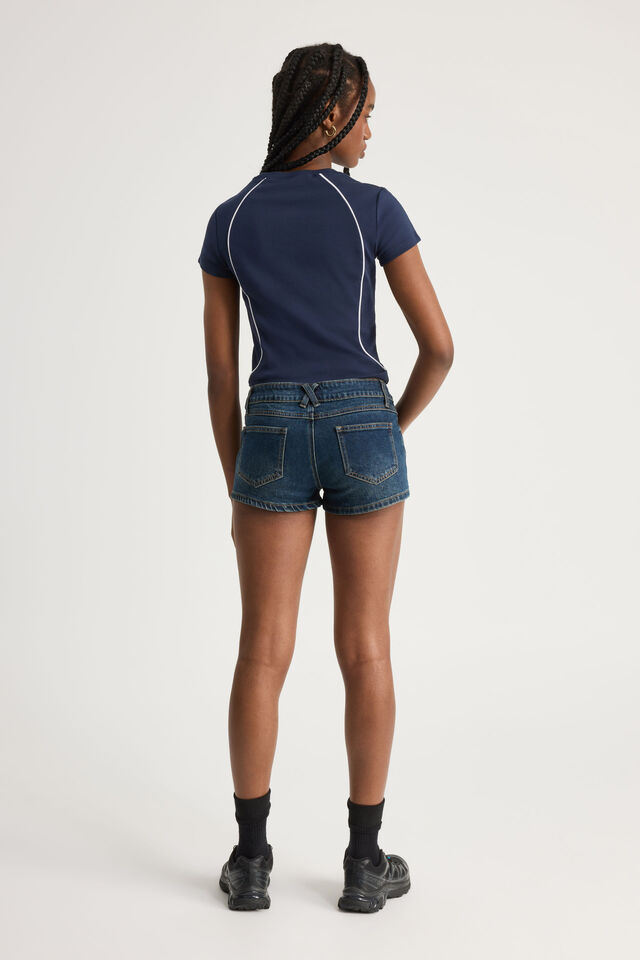 Tumblr Low Rise Booty Short, INDYWOO BLUE