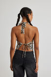 Harper Backless Halter Top, SNOW LEOPARD - alternate image 3