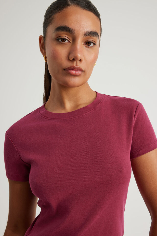 Authentics Fitted Tee, RED CURRANT