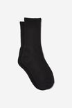 Unisex Rib Sock - Classic, BLACK - alternate image 1