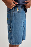Half Half Painter Baggy Denim Short, CLASSIC INDIGO - alternate image 4