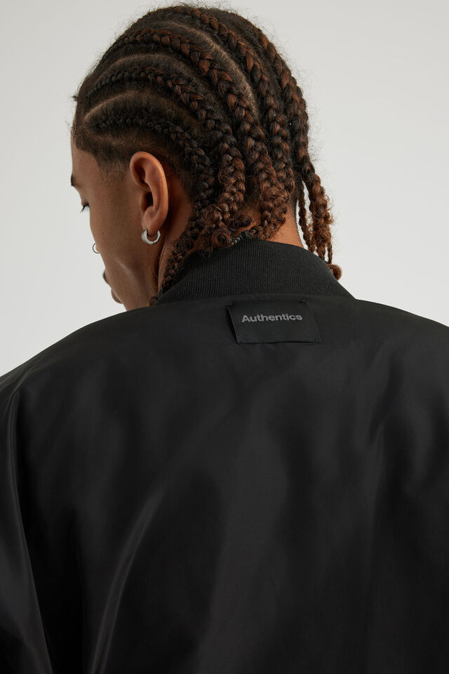 Authentics Bomber Jacket, BLACK
