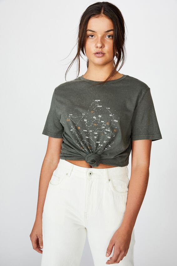 Relaxed Graphic T Shirt, WASHED ASPHALT/CONSTELLATIONS