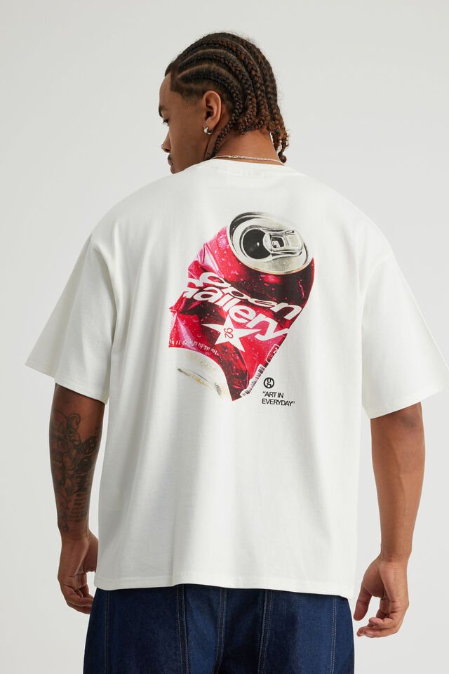 Open Gallery Box Fit Tshirt, OG CLOUD/PINK CRUSH CAN