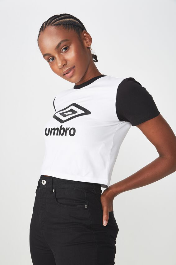 Umbro Lcn Fitted T Shirt, WHITE