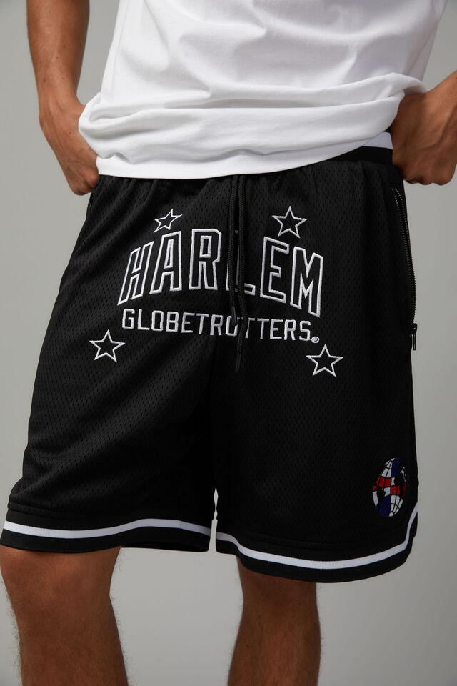 Harlem Globetrotters Basketball Short, LCN HGT HARLEM/BLACK WHITE