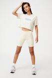 Short Sleeve Crop Graphic T Shirt, IVORY/L ATLETICA