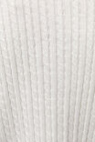 Izzy Cable Knit Cardigan, WHITE - alternate image 5