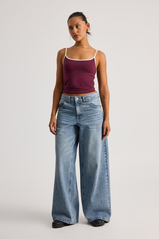 Classic Cami, DEEP BERRY/MARSHMELLOW
