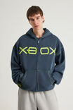 Notion X Xbox Zip Through Hoodie, LCN MXB WASHED NAVY BLAZER/XBOX - example image 1