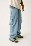 Half Half Baggy Painter Jean, THRIFT BLEACH BLUE - alternate image 1