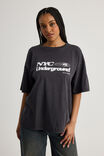 Oversized Graphic Tee, WASHED BLACK/NYC UNDERGROUND - alternate image 1