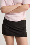 Tailored Mini Skort, BLACK PINSTRIPE - alternate image 4