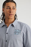 Half Half Boxy Cropped Short Sleeve Shirt, HH GREY CHECK MULTI LOGO ARTWORK - alternate image 4